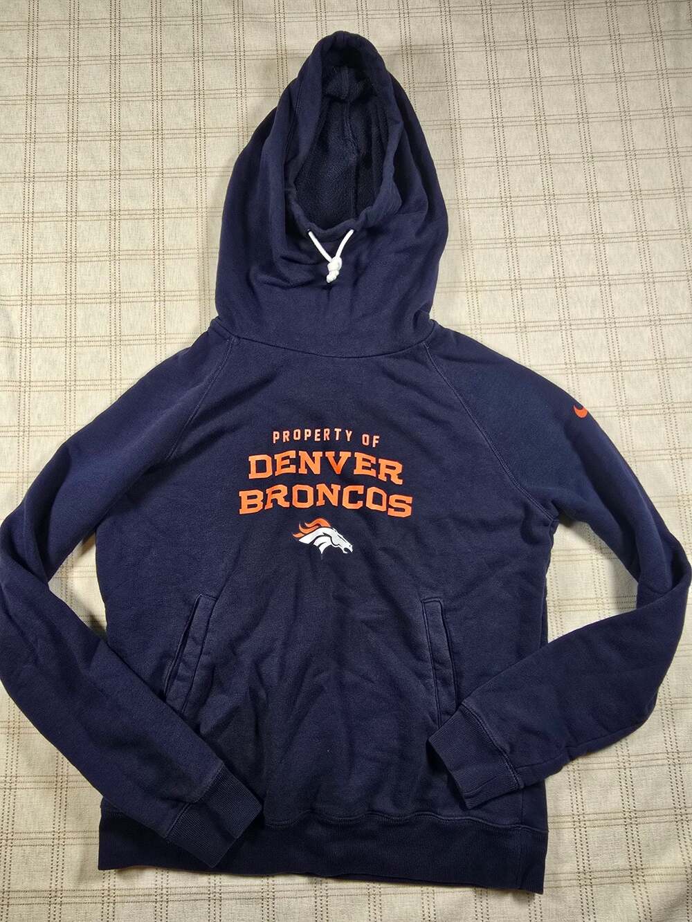 Nike NFL Team Apparel Property of Denver Broncos Navy Blue Pullover Hoodie